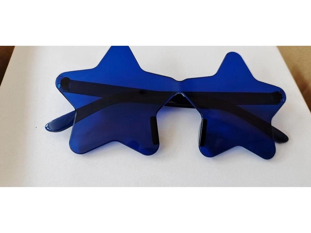 Trendy Multi-Color Star Frameless Sunglasses for Parties & Beach