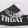 Men's Birthday King Crown and Sash Set - Party Hat Headdress for Cake Celebration
