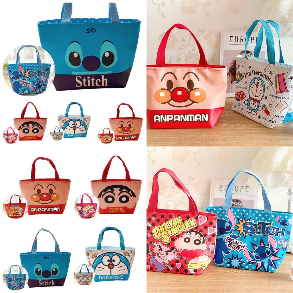 Stitch Cartoon Lunch Bag With Insulated Thermal Cooling Interior Durable Food Storage For Kids And Adults