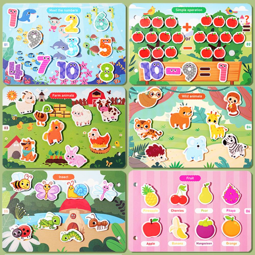 

Repeated Pasting Montessori Quiet Busy Book Paper DIY Kids Busy Book Toy Toddlers style A