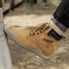 Echtes Leder Männer Stiefel Herbst Winter Stiefeletten Für Männer Schuhe Outdoor Werkzeug Stiefel