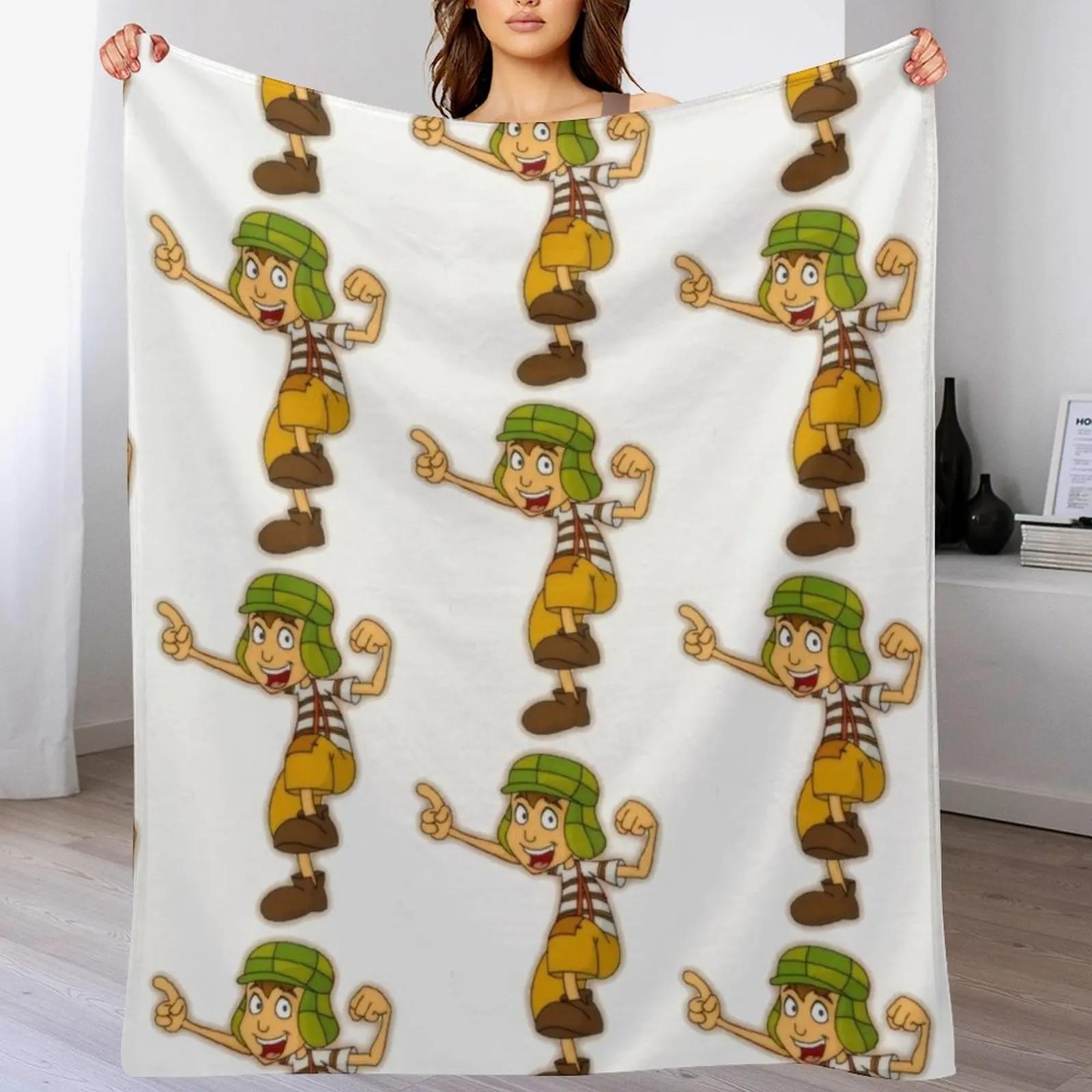 Chavo del Ocho caricatura Throw Blanket Soft Comfort Blanket for Reading Watching TV 102x76cm(40x30in)