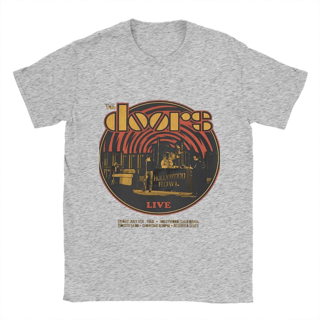 Summer Vintage The Doors T-Shirt Music Leisure T-Shirts Men Cotton Comfortable Oversize Top Tees Short Sleeve Vintage Tshirt