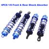 4Pcs Shock Absorber 120mm Front 140mm Rear Metal Damper Suspension for HPI TROPHY FLUX 107016 1/8 RC Racing Car Truggy ZD Racing