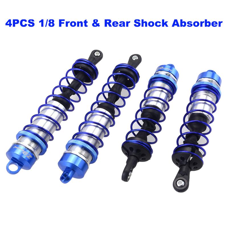 4Pcs Shock Absorber 120mm Front 140mm Rear Metal Damper Suspension for HPI TROPHY FLUX 107016 1/8 RC Racing Car Truggy ZD Racing