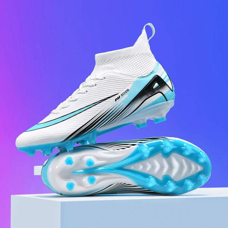 New High-top AG Long Nails TF Broken Nails Outdoor Grass Training Adult Children Youth Game Football Shoes