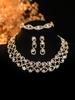 Elegant Rhinestone Zirconia Necklace & Jewelry Set for Bridal & Evening Wear