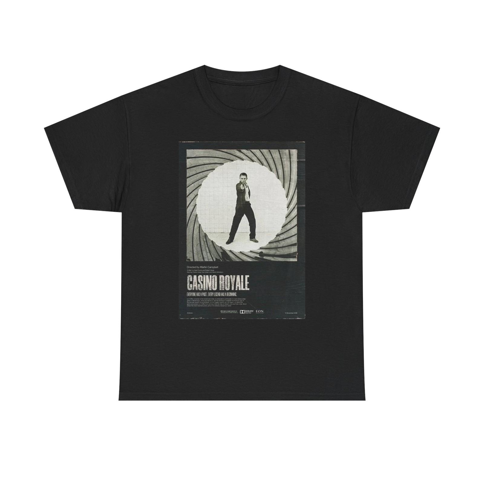 Casino Royal Graphic T Shirt Vintage Bond Unisex Heavy Cotton Tee XXL