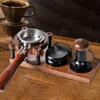 Espresso Tamping Station Countertop Coffee Tamper Stand and Portafilter Holder Espresso Tamp Tool Wooden Coffee Tamper Holder