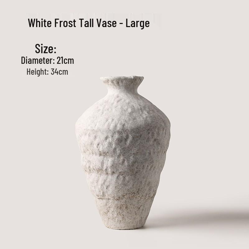 Retro Chinese Wabi-Sabi Ceramic Vase: High-End Decorative Pottery for Elegant Flower Arrangements In Living Rooms