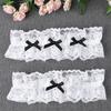Women Bow Leg Ring Sexy Lingerie Lace Garter Belt Bowknot Leg Loop Wedding Garters Bridal Cosplay Fashion Stocking Thigh Ring