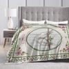 Super Warm Blanket Child Decorative Border Painting Art Birds Bedding Throws Flannel Bedspread For Couch Bed Sofa Bed Cover