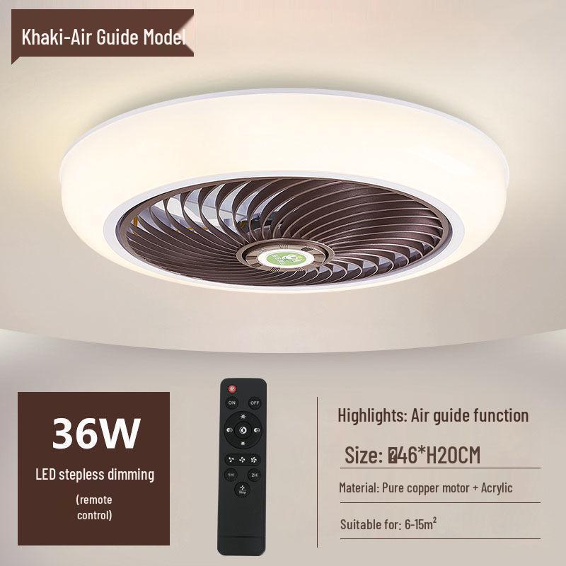 Ultra-thin Silent Ceiling Fan Light: Modern Invisible Chandelier for Bedroom, Living, and Dining Rooms