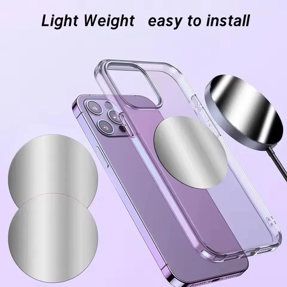 Xiaomi 1-5PCS 8CM Magnetic Metal Plate Disk for Mobile Phone Tablet Universal Self Adhesive Iron Disk Patch Sticker for Magnetic Holder