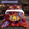 Set Biancheria da Letto Aston Villa Football 3 Pezzi Morbido Set Copripiumino con Federe Set Decorazione Camera da Letto per la Casa