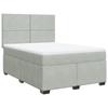 VidaXL Slat Bed Base and Mattress Light Grey 140x200cm Velvet 3293224