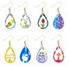Earring Pendant Epoxy Mould Holographical Lasers Silicone Mold Water Drop Shaped Earrings Mould for Jewelry Enthusiasts