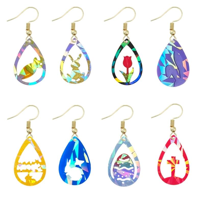 Earring Pendant Epoxy Mould Holographical Lasers Silicone Mold Water Drop Shaped Earrings Mould for Jewelry Enthusiasts