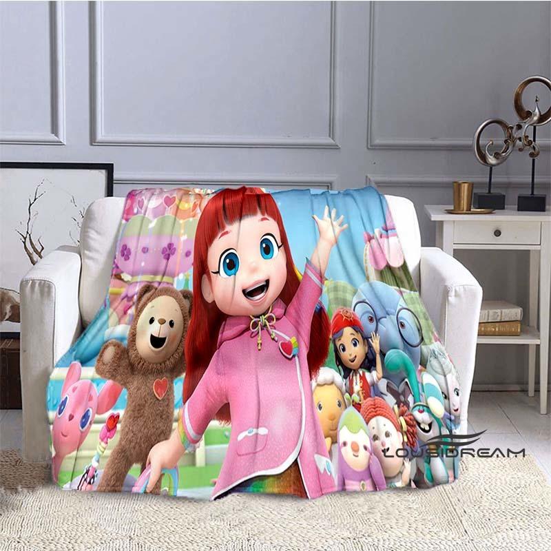Cartoon Series Rainbow Ruby Children's Blanket Lulu and Bear Cute Blanket Intelligence and Adventure Blanket Photo A-1