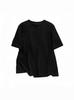 2026 Summer Plus Size Women's Solid Color Slimming Short Sleeve Top - Round Neck, Loose Fit