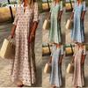 JPNTKY Fashion Summer Spring 1/2 Sleeves V-Neck Casual Dresses