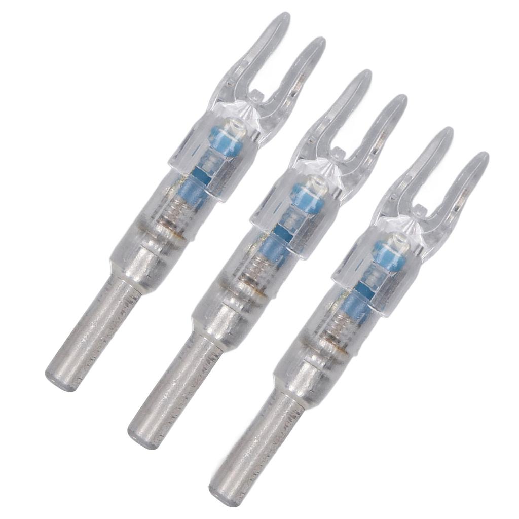 3PCS Lighted Nocks for Arrows Automatic Lighting 6.2mm Internal Diameter Archery Shaft Luminous Arrow Tail for Outdoor