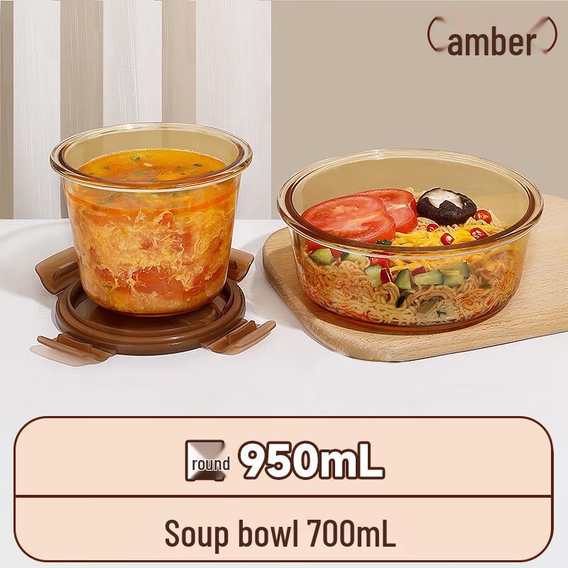 ZISIZ Borosilicate Glass Lunch Box Set