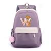 Zaino in Tela Stampata Orsetto 26 Lettere dell'Alfabeto Inglese Cartella Scolastica Zaino Kawaii per Ragazza Zaino per Libri Borsa Scolastica Studente Regalo Teen
