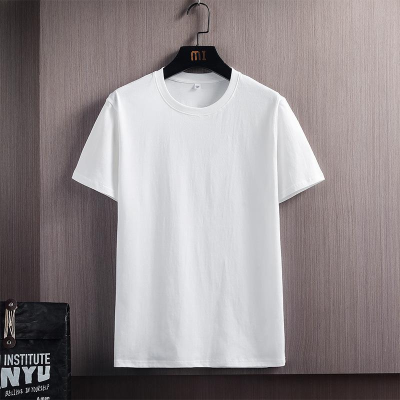 Uomo 's Manica Corta Girocollo Largo Estate Cotone 