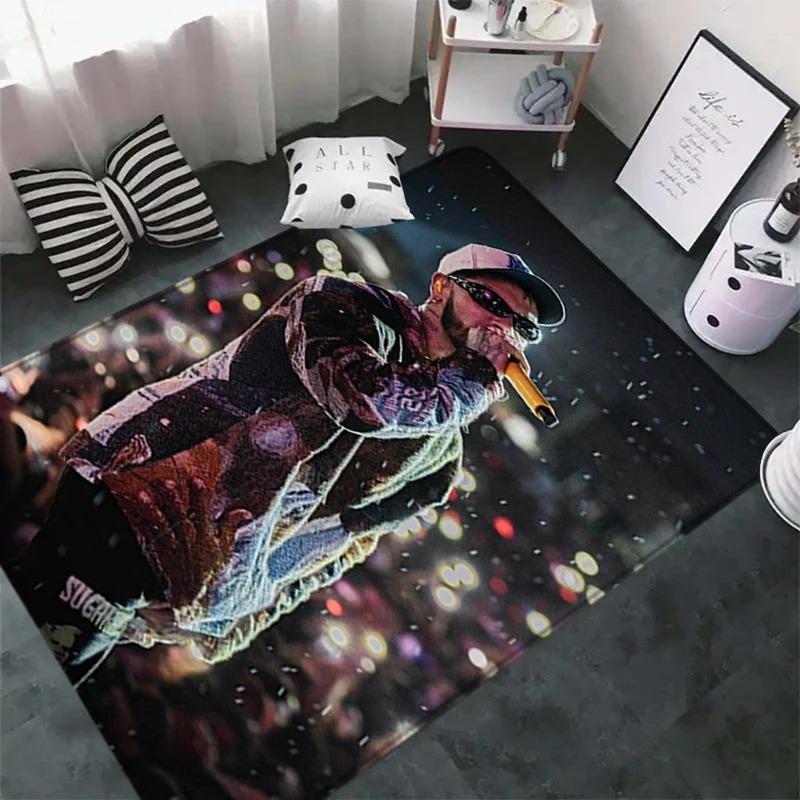 Mode Modern Rapper Patroon Tapijt voor Slaapkamer Woonkamer Bank Computerstoel Gebied Zacht Kleed Vloermatten Badkamer Antislipmat