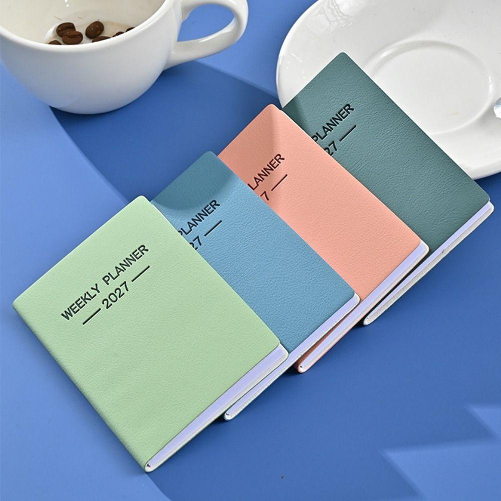 Pocket 2027 Agenda Book A7 Notebooks Mini Appointment Book School Office Supplies