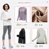 Zleufirty Yoga Long Sleeve Sports Training Long Loose Fitness Running Women's Top, T-Shirt, Wear, Sleeve, Fit, Wear, Wear, Stretch, Moisture-Wicking,