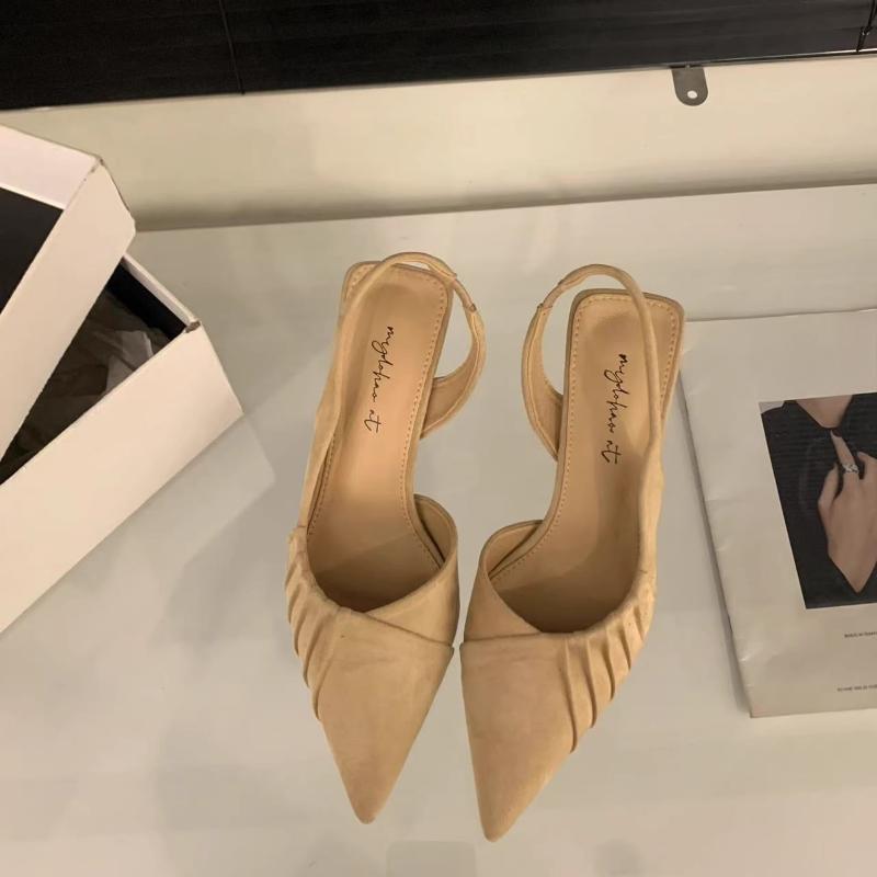Fashion Fashion Summer New Women Pointed Toe Sandals Woman Pumps Sexy Thin High Heels Sandals Slingback Party Prom Mules Shoes