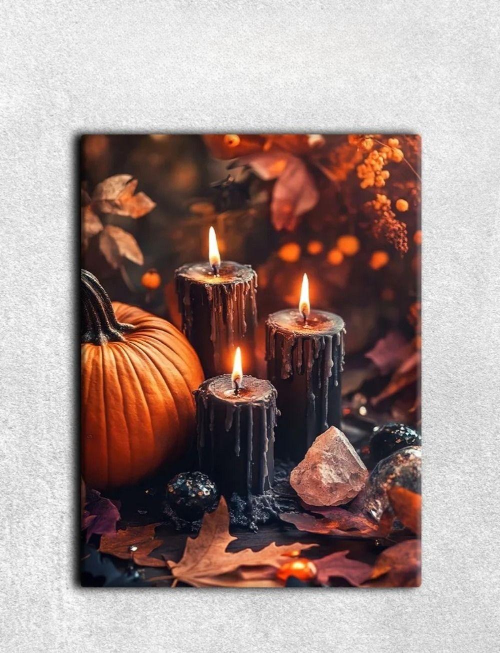 

Металлическая интерьерная табличка в виде тыквы на Хэллоуин 20x30см