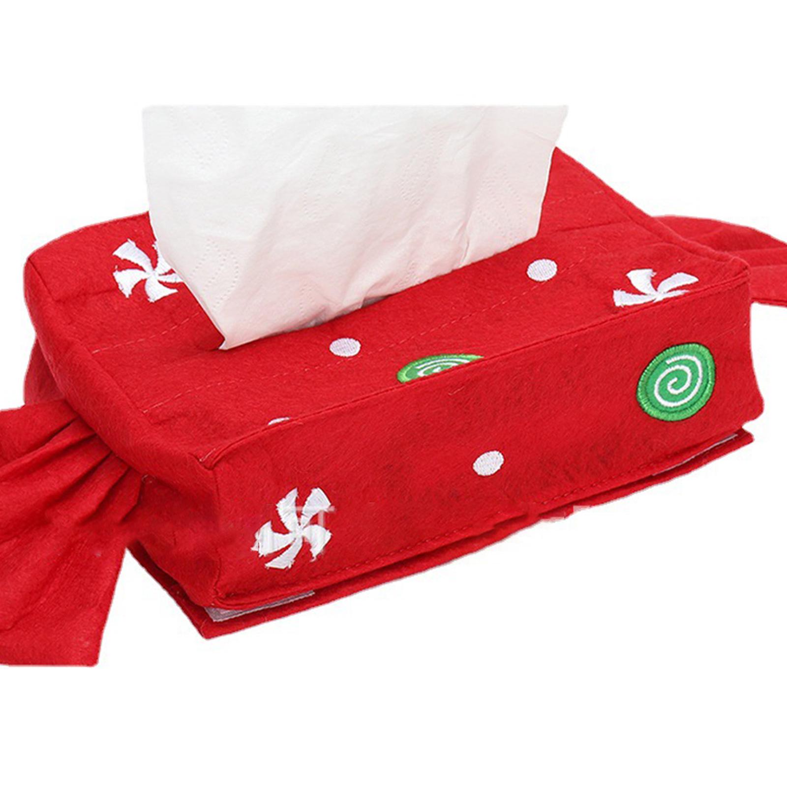 Xmas Square Tissue Box Cover Tissue Box Holder for Bathroom Desktop Accessories 1