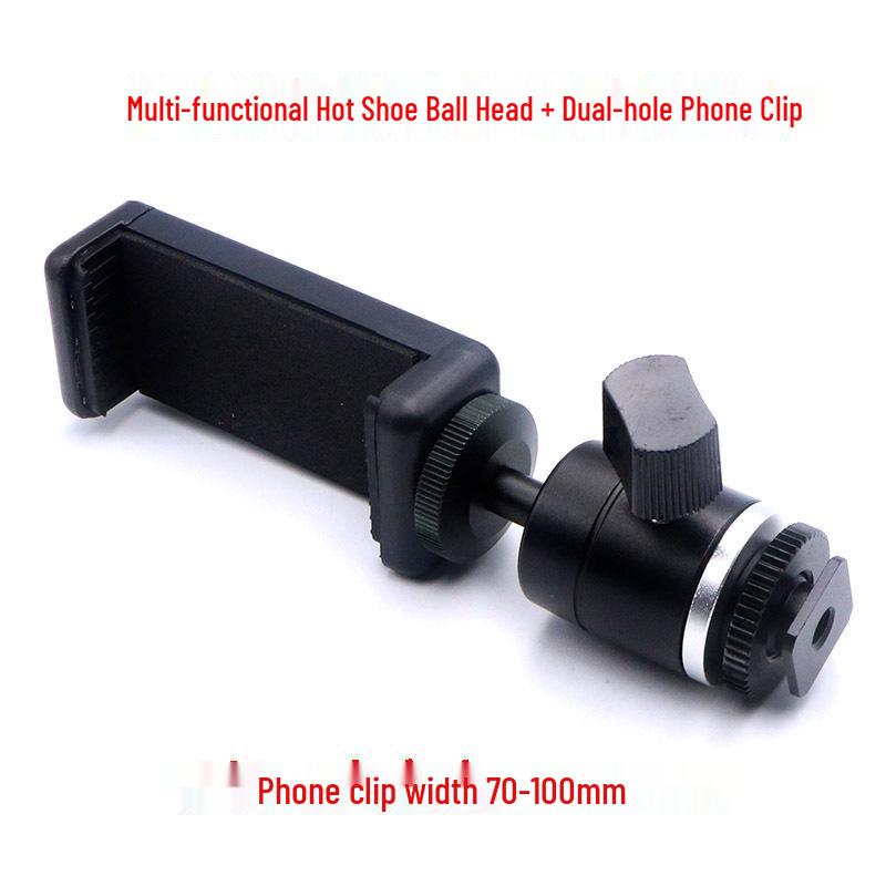 Kamera-Handy-Befestigungshalterung mit Blitzschuh (Heiß/Kalt), 1/4" Schraube Kugelkopf 3/8" Konvertierung für DSLR-Blitzschuh, 58