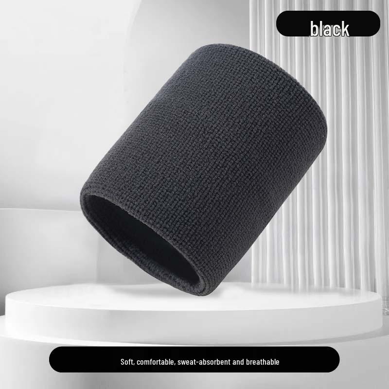 Colorful Cotton Sweat-Absorbent Sports Wristband for Fitness, Running, Basketball, and Badminton