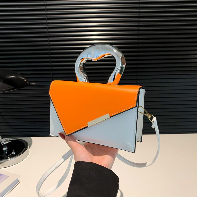 Stylish Minimalist French Chic Small Crossbody Bag In Elegant Black White Pink Blue