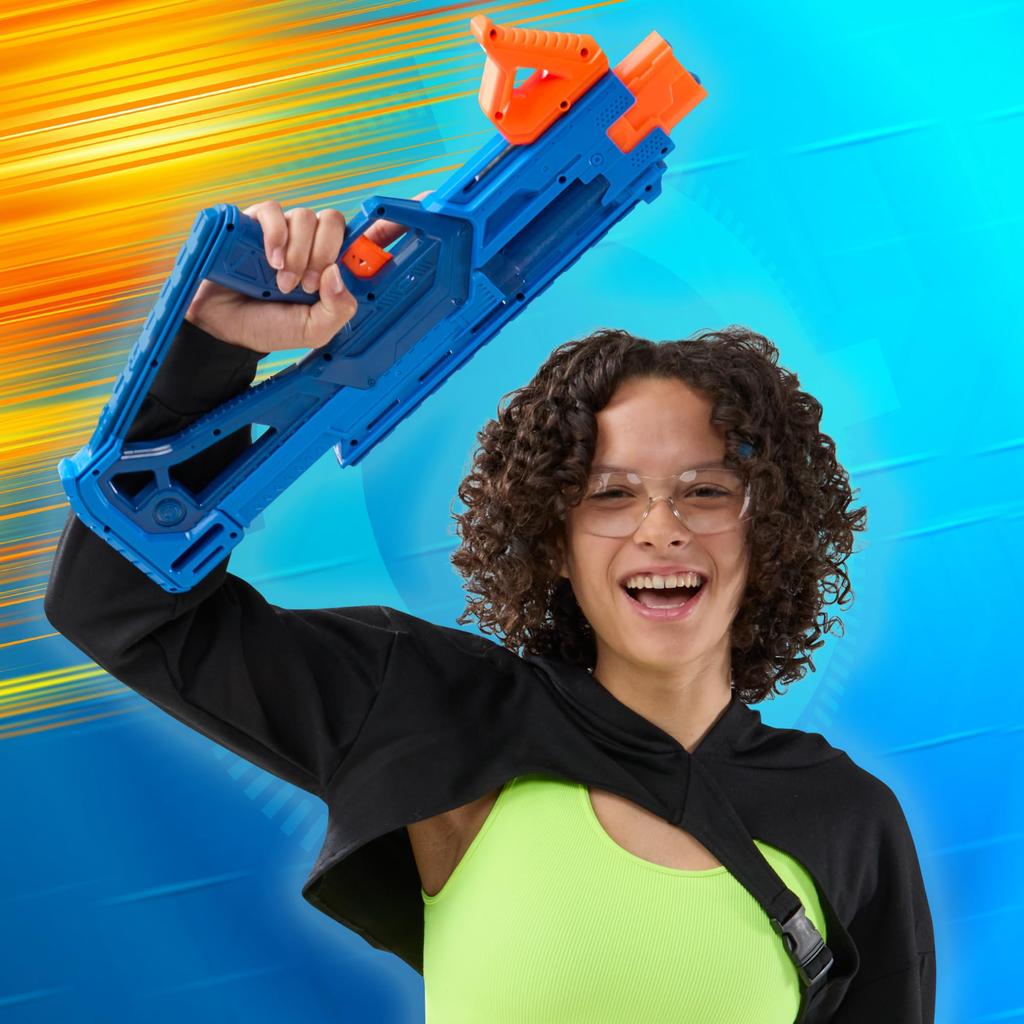 Hasbro Nerf N Series Double Impact Compatible with N Includes 12 Official N1 Pump Gift for Ages Authentic Blaster, Series, Darts, Action, Primed,