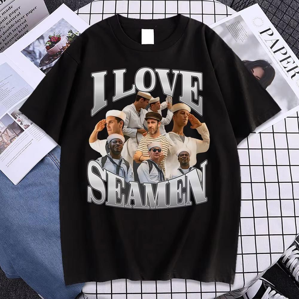

I Love Seamen Graphic T Shirt Funny Meme Tshirt Men Women Fashion Summer Tops Short Sleeve Tshirts Cotton Casual Oversized Tees XL