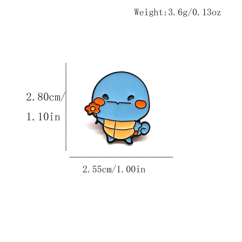 Cartoon Pokemon Monster Brooches: Charmander, Pikachu & Squirtle Pins