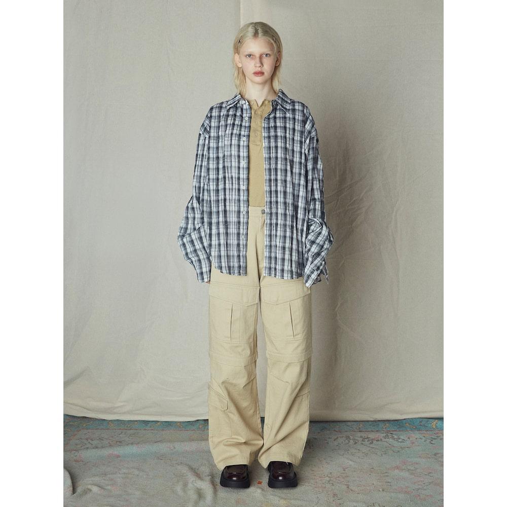 Saendeusaundeu Twoway Utility Cargo Pants Beige