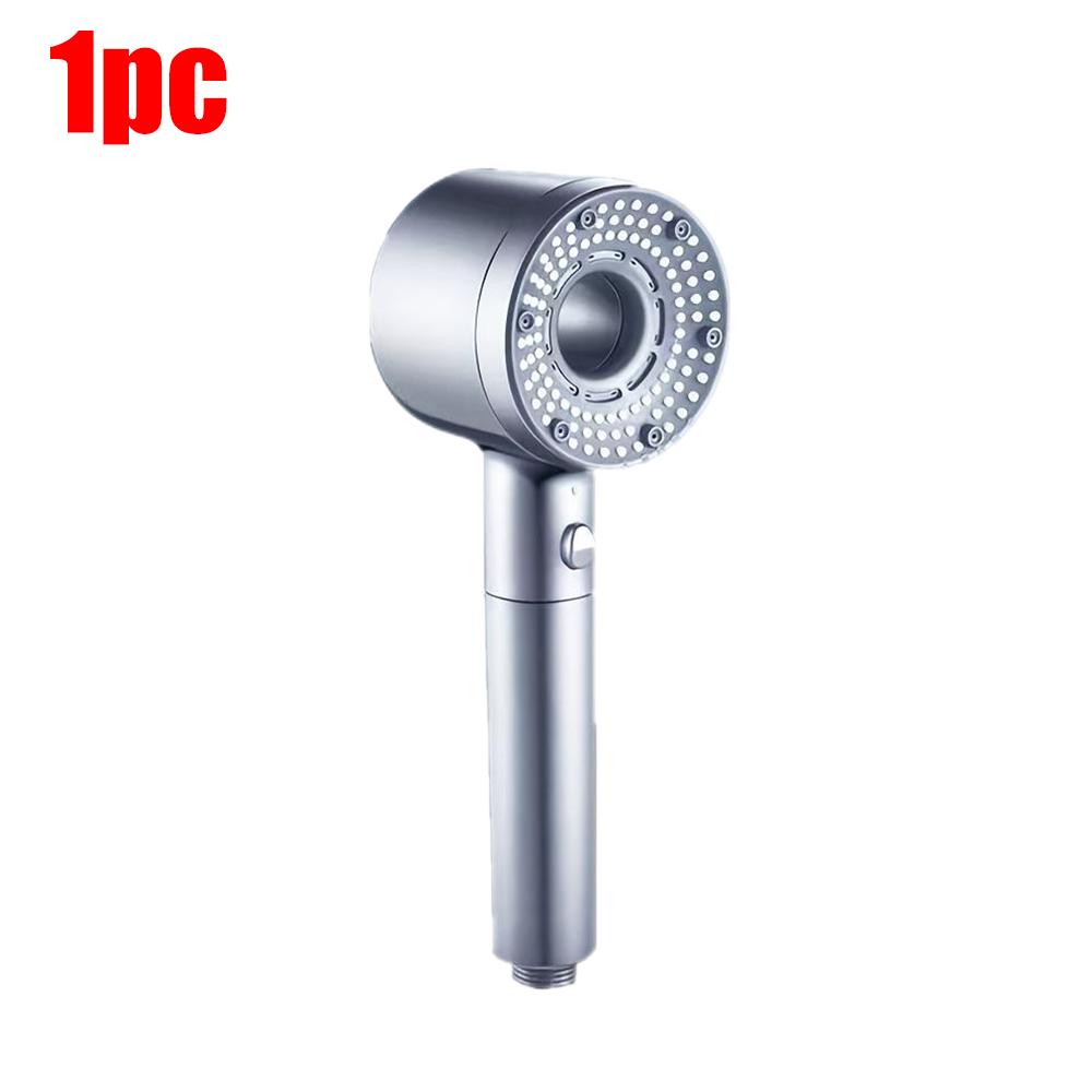 5 Modes One Key Stop Water-saving Shower Head Handheld Large Flow High-pressure Shower Nozzle with Filter Bathroom Showerhead