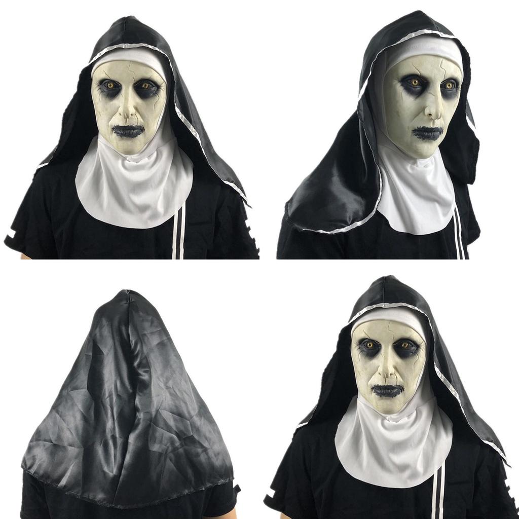 The Conjuring 2 Horror Nun Latex Mask Costume For Halloween Cosplay Party Props