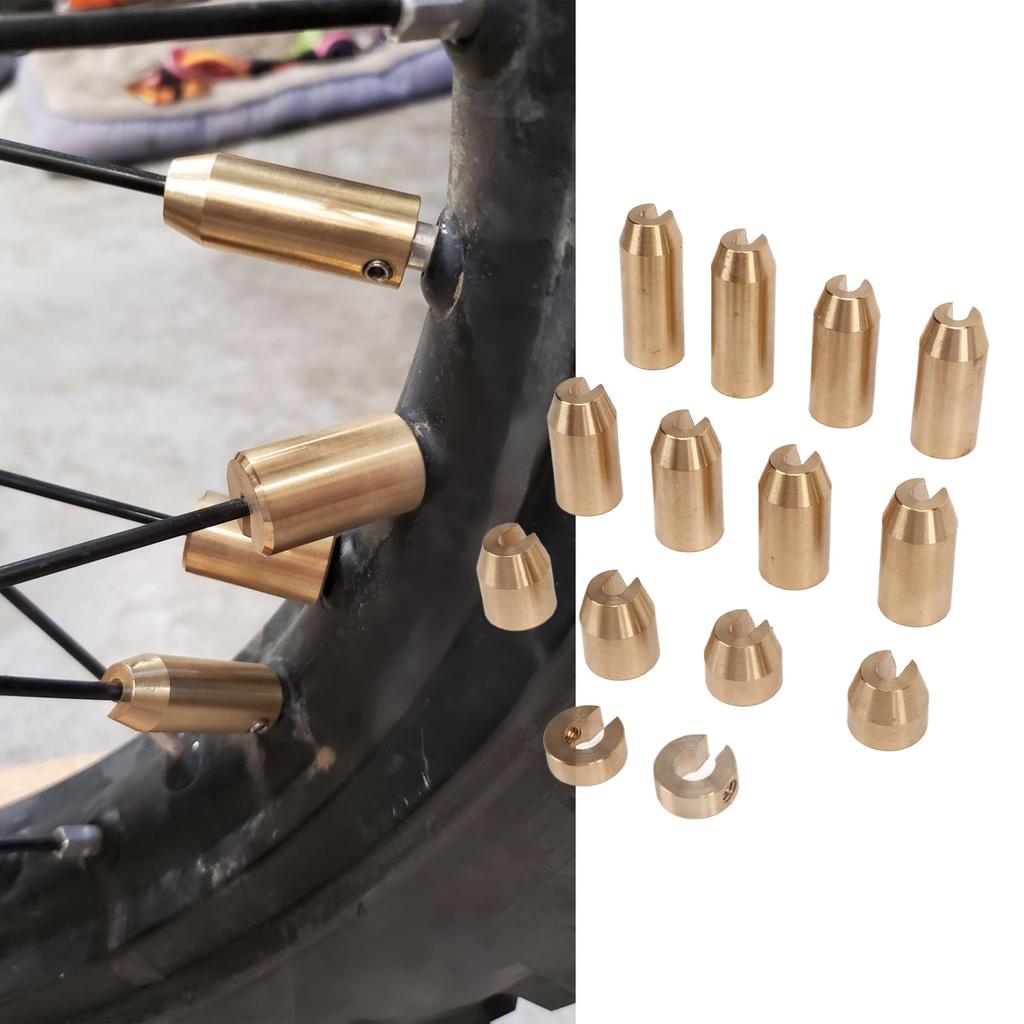 Brass Wheel Spoke Balance Weights Precise Design Wear Resistant Wheel Spoke Balance Weights Refill for Super Moto Dual Sport 14Pcs