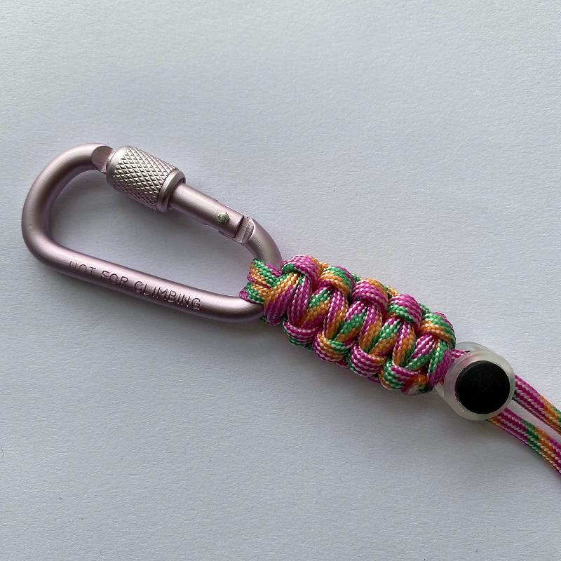 Umbrella rope woven water bottle buckle metal hook portable beverage lanyard mountaineering backpack key lock fast pendant edc