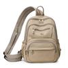 Zaino Compatto con Tasche Multiple con Zip e Tasca Laterale in Rete