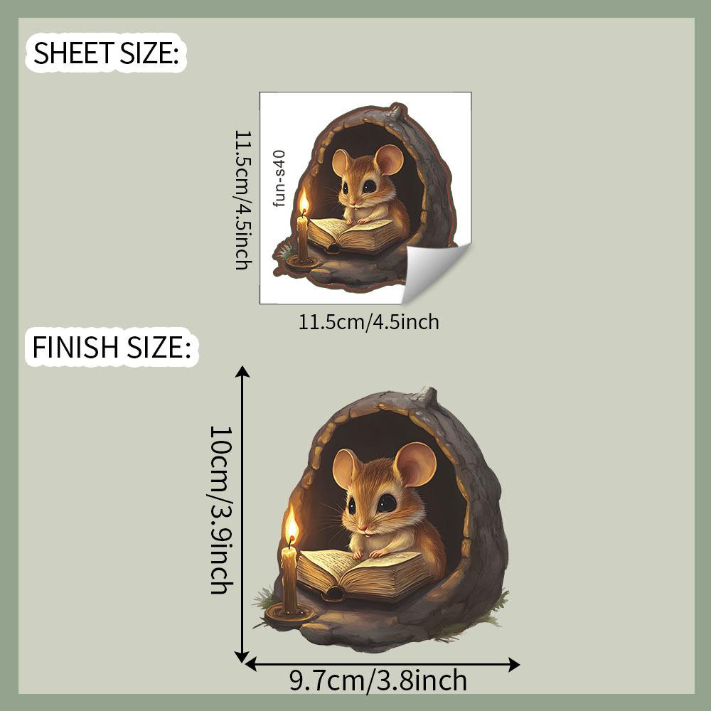 

Сделай сам Украшение и Декоративные Наклейки для Домашнего Фона Стены с Мультяшными Книгами, Мышиными Норами и Свободным Наклеиванием