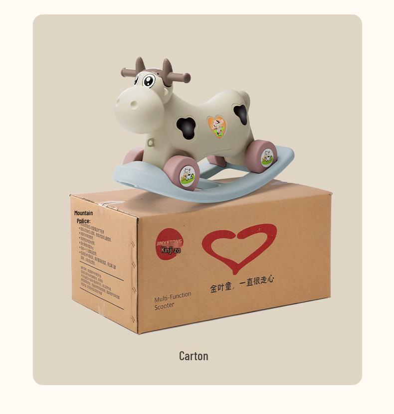 2-in-1 Wooden Rocking Horse for Kids: Rocking Chair & Sliding Car, Ideal Birthday Gift for Ages 1-6.