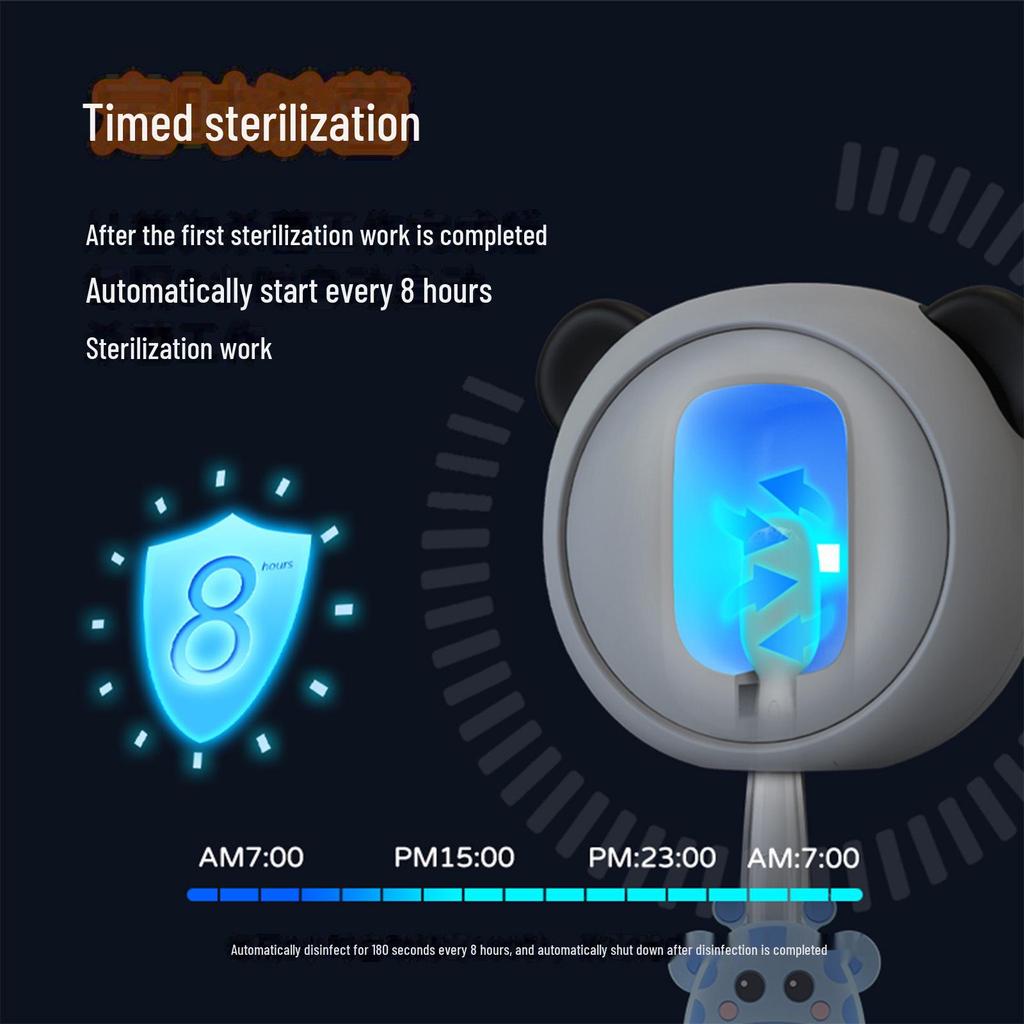 Wall-Mounted UV Smart Toothbrush Sterilizer & Holder